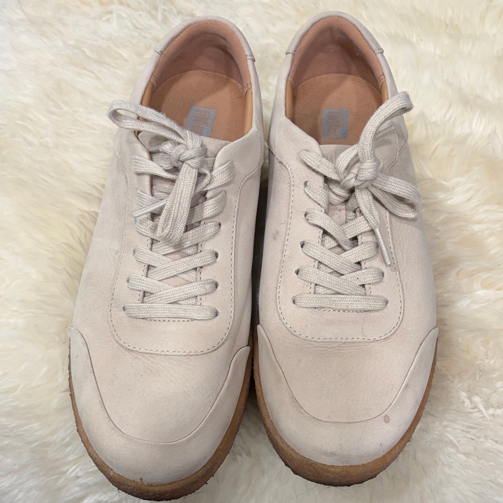 FitFlop Leather Sneakers, Size 10,